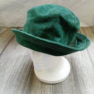 Vintage COACH Green Suede Leather Bucket Hat